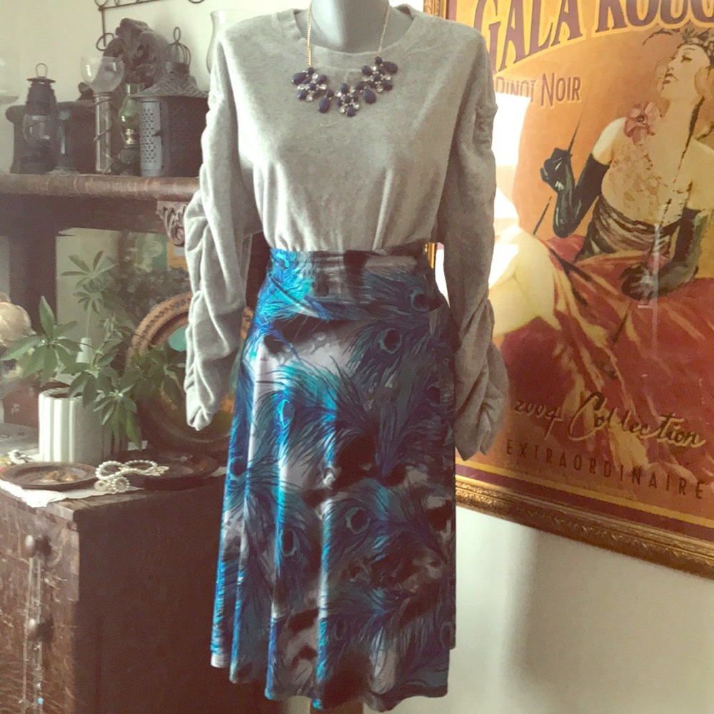 Peacock feather Honey and Lace Ventura skirt.